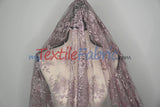 Chantilly Lace Polyester Fabric - Floral Embroidery, Sheer Mesh, 52" Width (1 Yard)