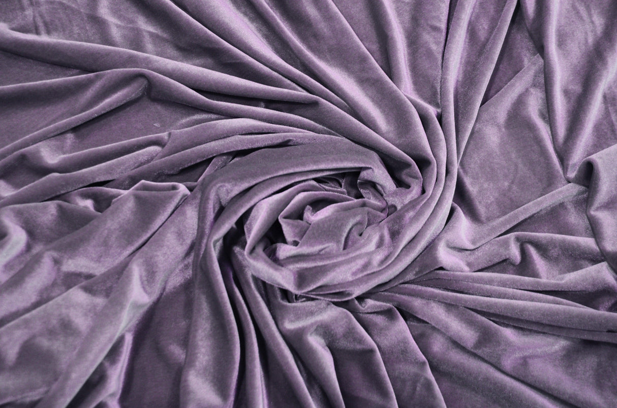 Stretch Velvet Spandex Fabric - Solid, 58" Width (1 Yard)