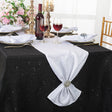 Sequin Table Runner 13x108 White