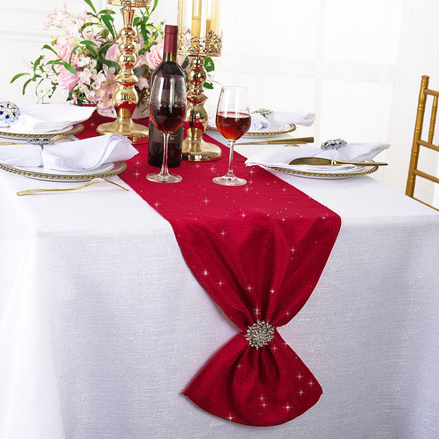 Sequin Table Runner 13x108 Apple Red