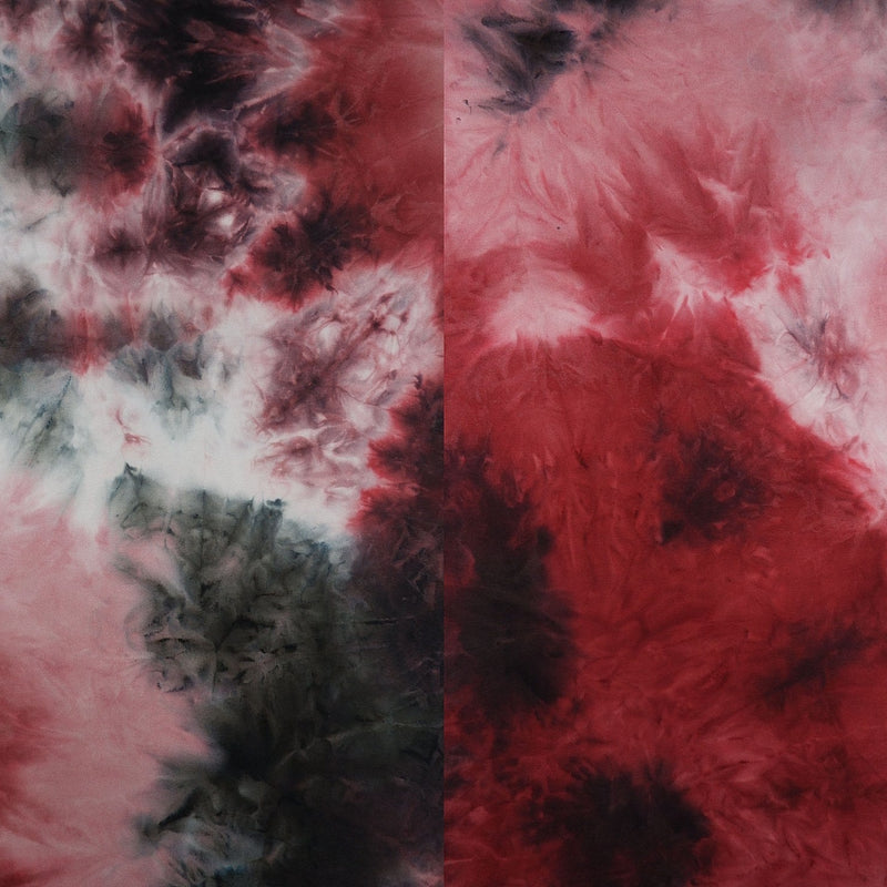 DTY Brushed Tie-Dye Stretch Knit Burgundy