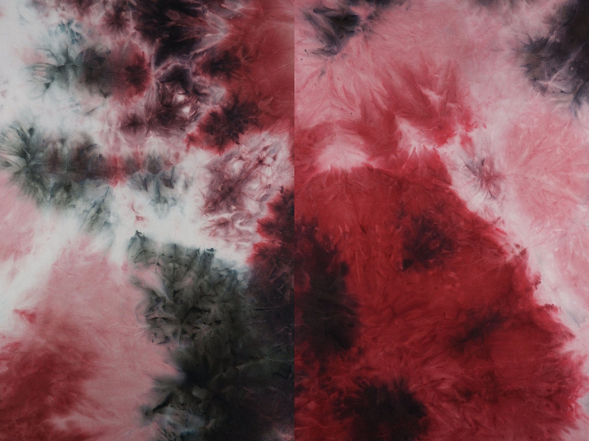 DTY Brushed Tie-Dye Stretch Knit Burgundy