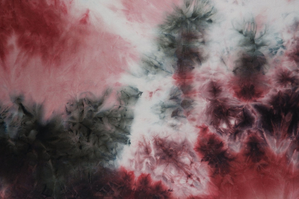 DTY Brushed Tie-Dye Stretch Knit Burgundy