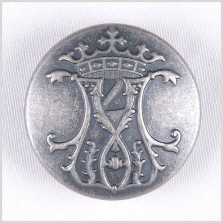 Antique Silver Metal Button - 48L/30.5mm