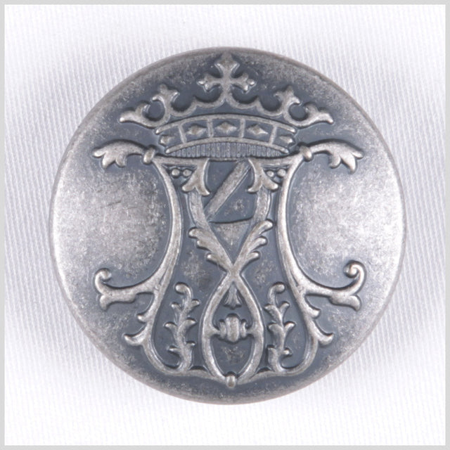 Antique Silver Metal Blazer Button - 36L/23mm