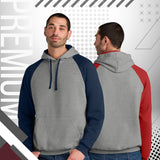 Jerzees® Adult NuBlend Colorblock Raglan Hoodie Sweatshirt