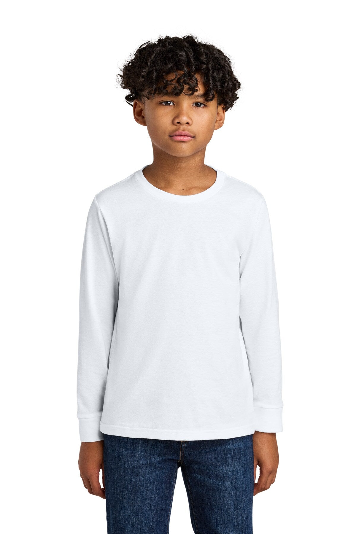 Next Level Apparel® Youth Cotton Crewneck Long Sleeve Tee