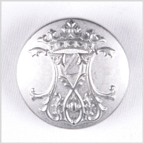 Matte Silver Metal Blazer Button - 36L/23mm