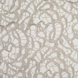 Guipure Lace - Metallic Silver Abstract