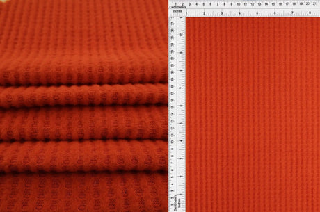 1 Yard Brushed Waffle Knit Solid Fabric 58/60"
