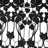 Metallic Black Floral Lace Trim - 16"