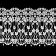 Metallic White Floral Lace Trimming - 16"