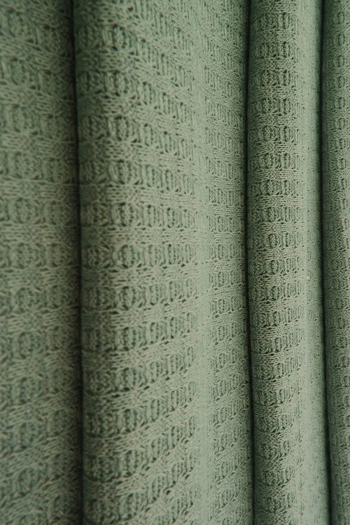1 Yard Waffle Solid Knit Fabric, 58/60? Wide Polyester Rayon Spandex Blend