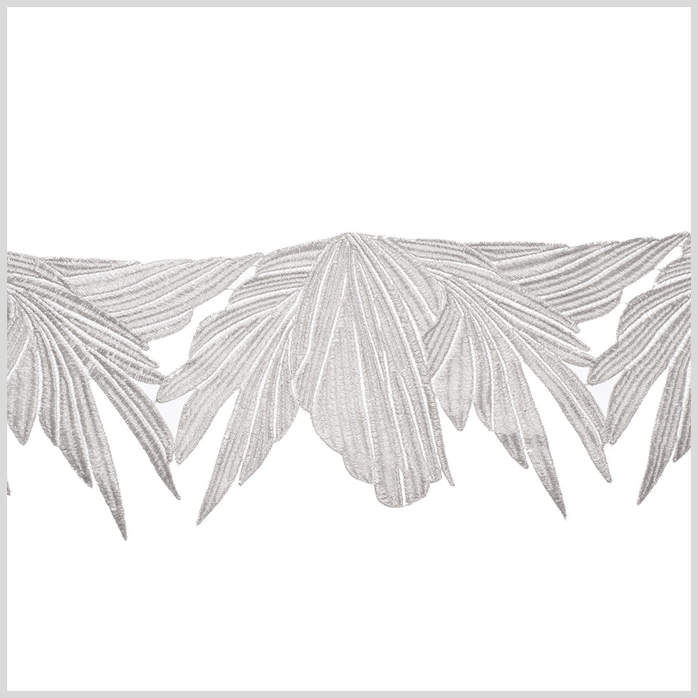 5" Metallic Silver Lace Trim