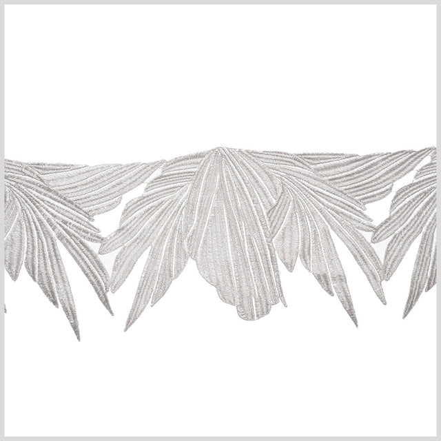 5" Metallic Silver Lace Trim