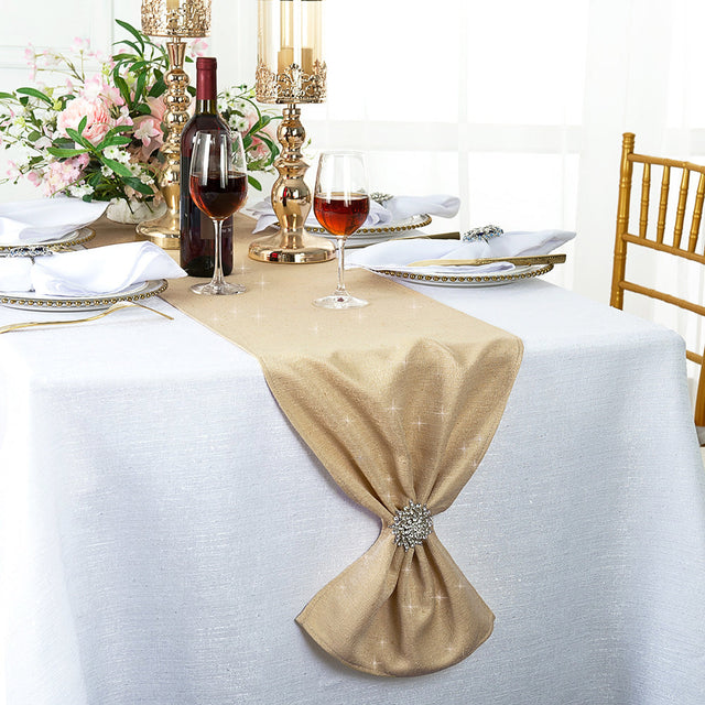Sequin Table Runner 13x108 Champagne