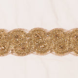 1.5" Gold Rhinestone Beaded Trim