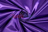 Bridal Satin Polyester Fabric - Shiny Solid, 58/60" Width, Multiple Colors (Yards, Bolts, Sample Swatches)
