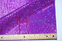 Holographic Mini Square Sequins Mesh Fabric - Holographic Mini Square Sequins, 45" Width (By The Yard)