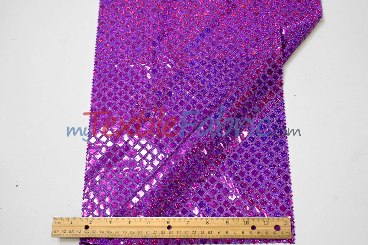 Holographic Shimmer Sequins Fabric - Lightweight Flowy Holographic Sequins, 45" Width (1 Yard)