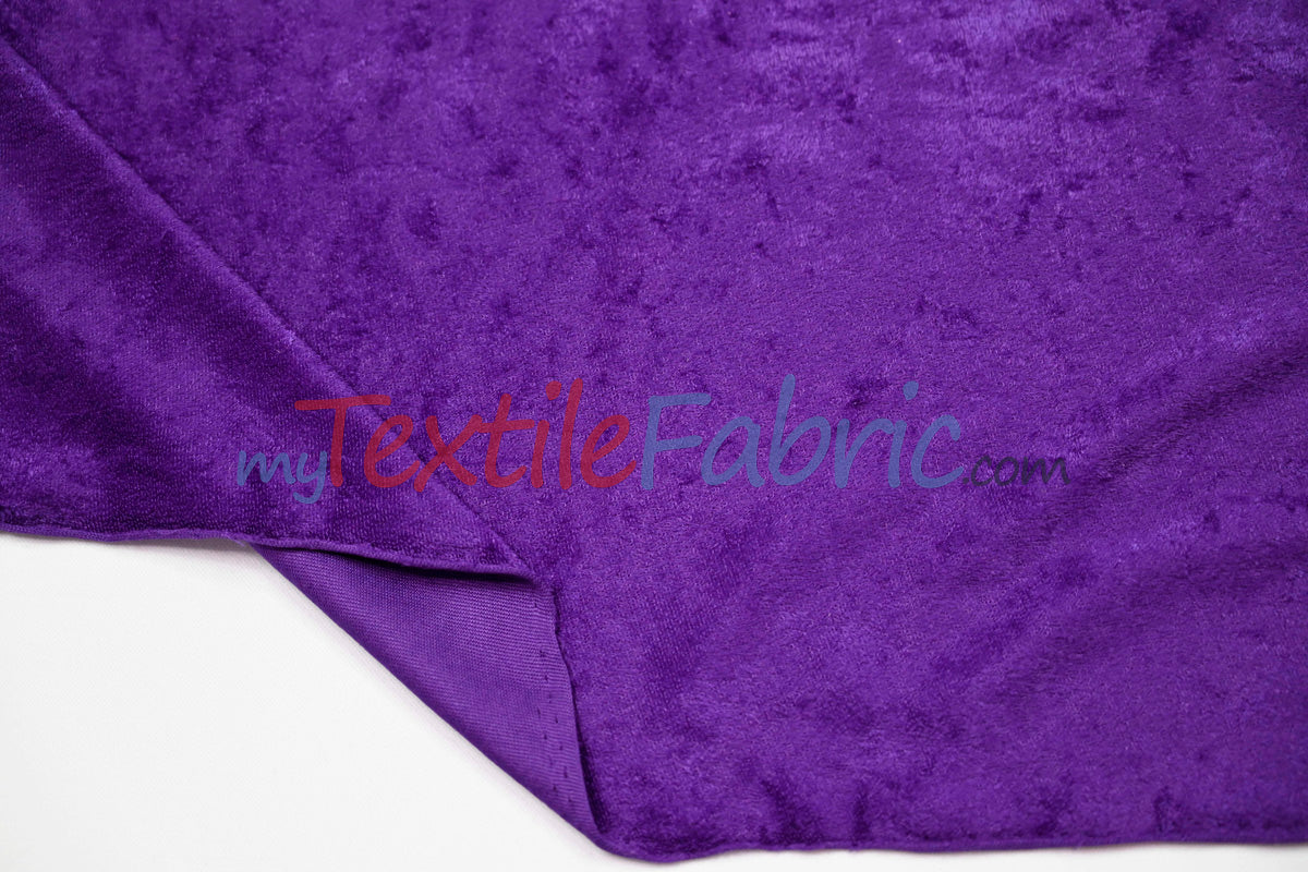 Panne Velvet Polyester Fabric - Crush Panne Velour, Solid, 58/60" Width (1 Yard)