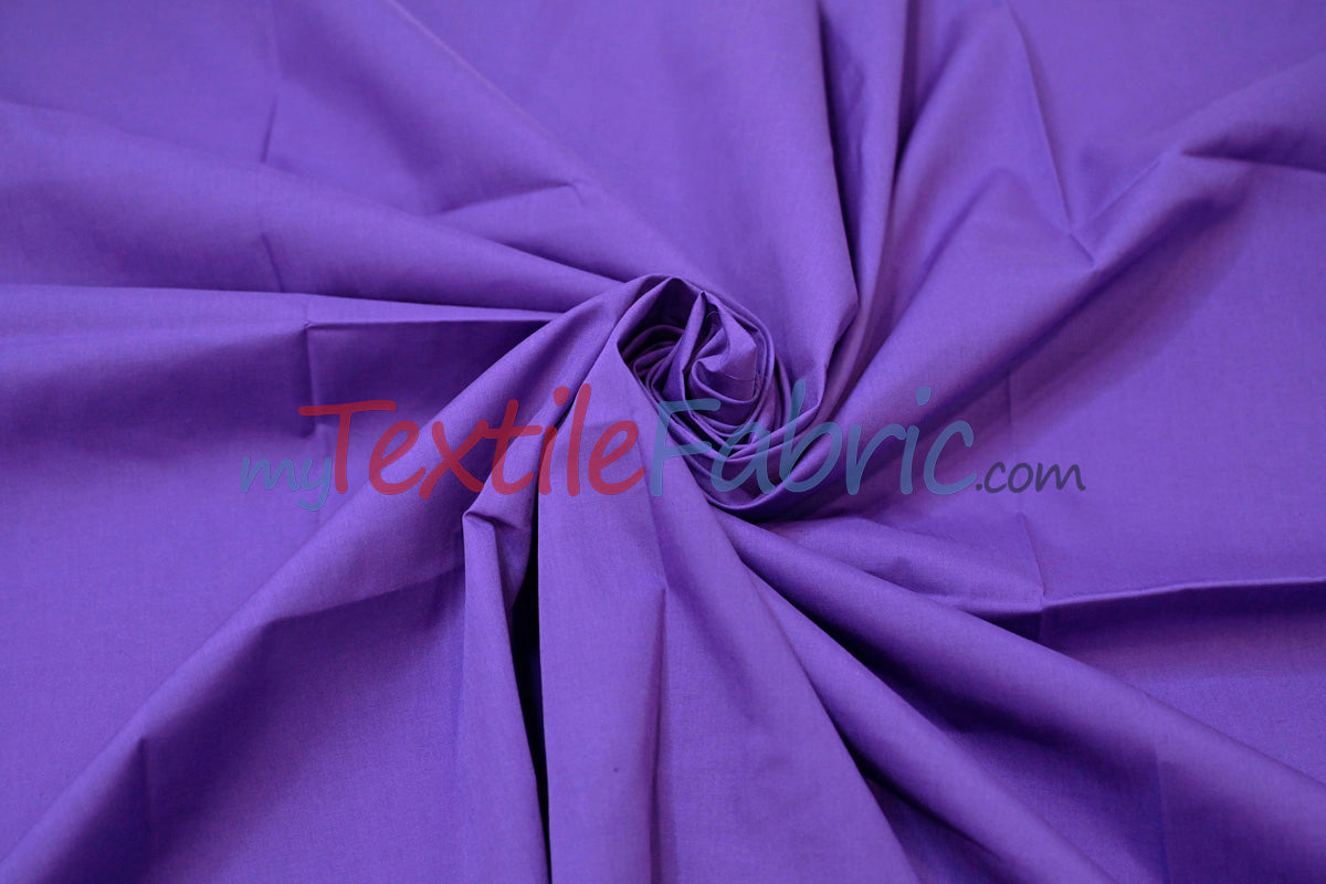 Polyester Cotton Broadcloth Fabric - Solid Colors, 58/60" Width (1 Yard)