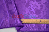 Satin Jacquard Satin Flower Brocade Polyester Fabric - Tone On Tone Floral Brocade, 60" Wide (65 Yards)