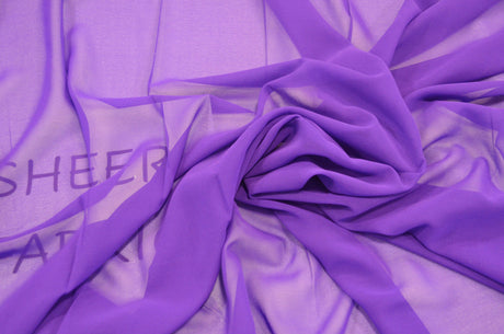 Silky Chiffon 100 Percent Polyester Fabric - Sheer, Super Soft, Flowy, 42/43" Width (1 Yard)