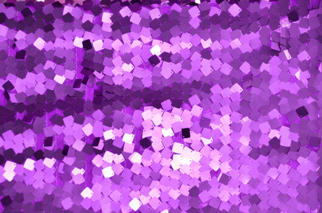 Dull Square Dazzle Polyester Fabric - Square Sequins, Sheer Mesh, 52" Width (1 Yard)