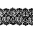 Black Beaded Lace with Eyelash Edge - 10"