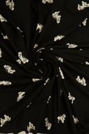1 Yard Brushed Butterfly Print DTY Knit Fabric, Soft Stretch Polyester Spandex 58/60” Wide