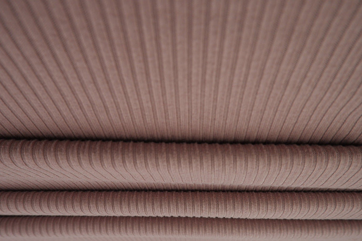 Rib Solid Stretch Knit Fabric