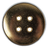 White Lacquer Gold Metal Button - 60L/38mm
