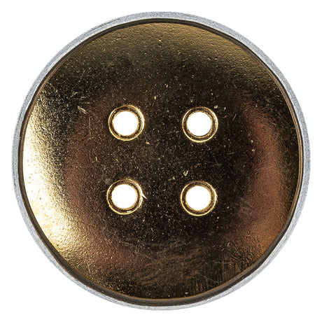 White Lacquer Gold Metal Button - 60L/38mm
