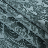 Subtle Green Damask Chenille Jacquard