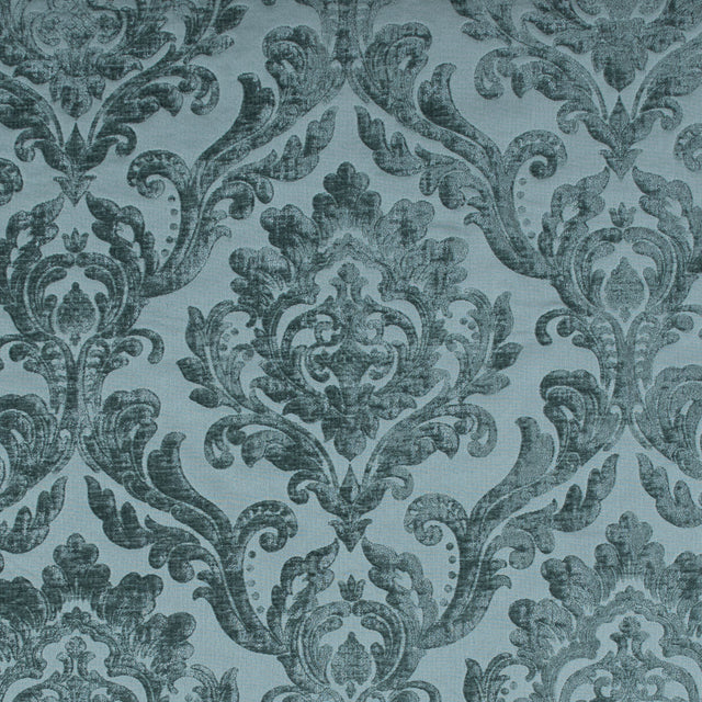 Subtle Green Damask Chenille Jacquard