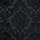 Black Damask Chenille Jacquard