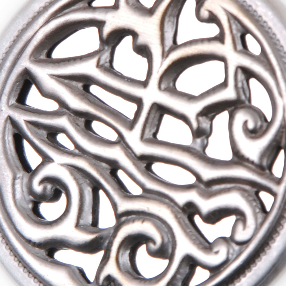 Gray Brass Metal Button - 24L/15mm