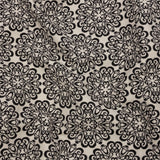Black and Ivory Medallion Poly-Cotton Jacquard
