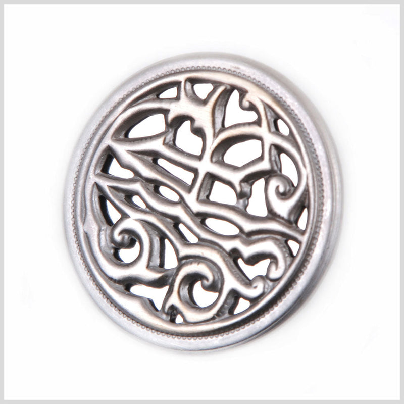 Gray Brushed Brass Metal Button - 50L/32mm