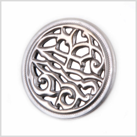 Gray Brushed Brass Metal Button - 50L/32mm