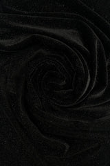 1 Yard Stretch Velvet with Glitter Fabric 250 GSM, 56/58? Wide Polyester Spandex Blend