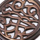 Metal Shank Back Button - 24L/15mm - Antique Brass Curling Vines Open Framework