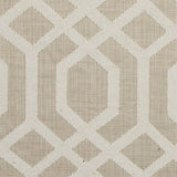 Natural Polyester Woven with a Geometric Faux-Chenille Design