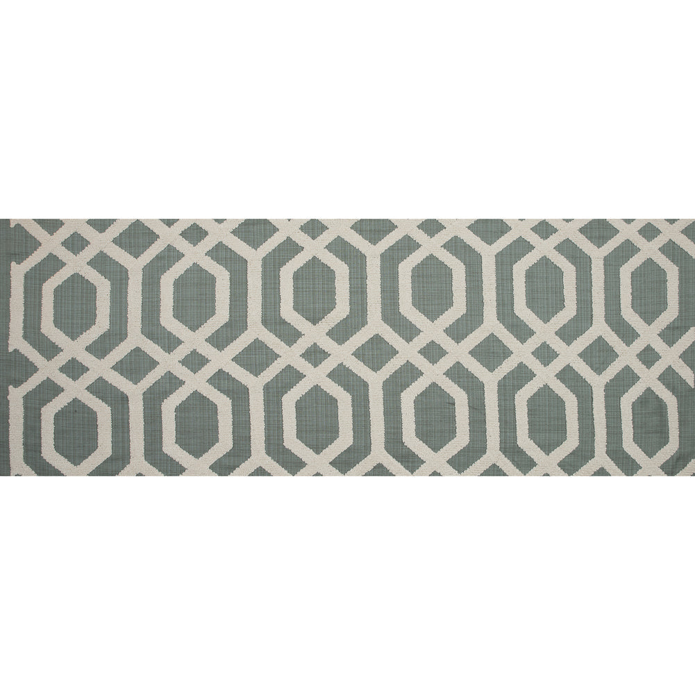 Resort Polyester Woven with a Geometric Faux-Chenille Design
