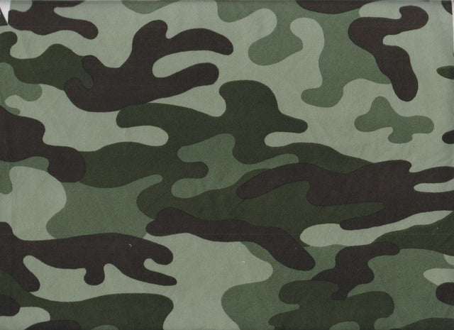 Camouflage Brushed Knit Fabric