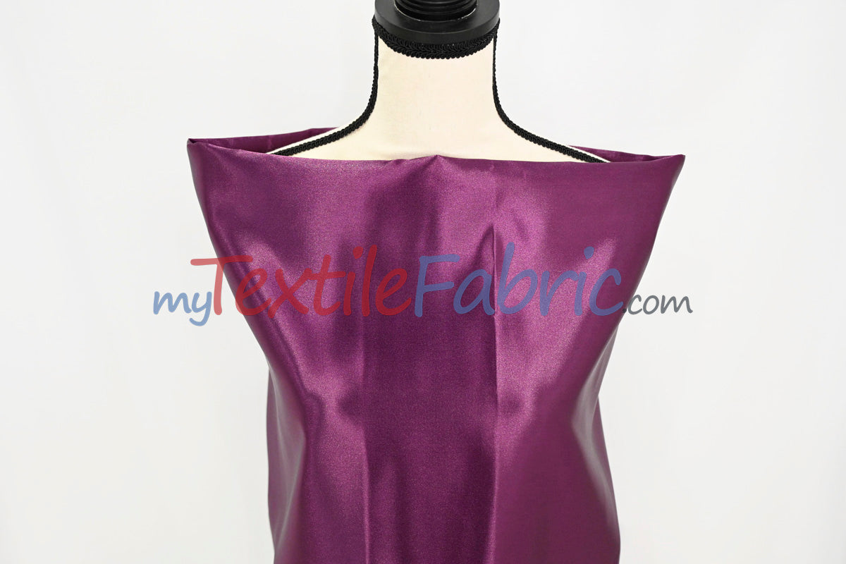 Bridal Satin Polyester Fabric - Shiny Solid, 58/60" Width, Multiple Colors (Yards, Bolts, Sample Swatches)