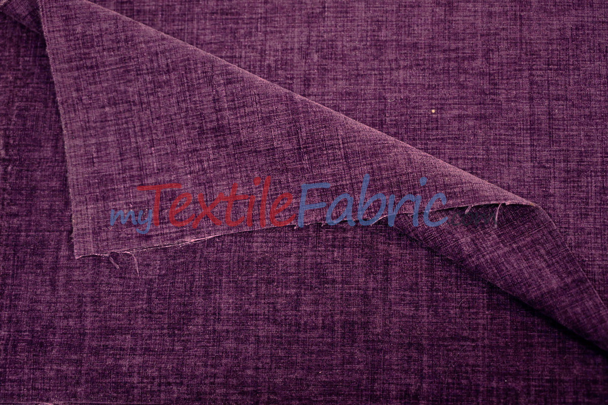 Chenille Polyester Fabric - Ultra Soft Velvety Texture, 60" Width, 350 GSM (1 Yard)