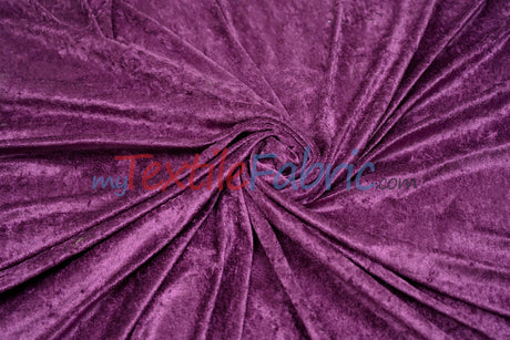 Panne Velvet Polyester Fabric - Crush Panne Velour, Solid, 58/60" Width (1 Yard)