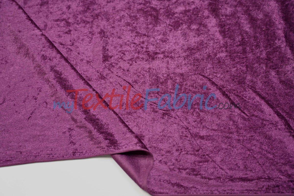Panne Velvet Polyester Fabric - Crush Panne Velour, Solid, 58/60" Width (1 Yard)